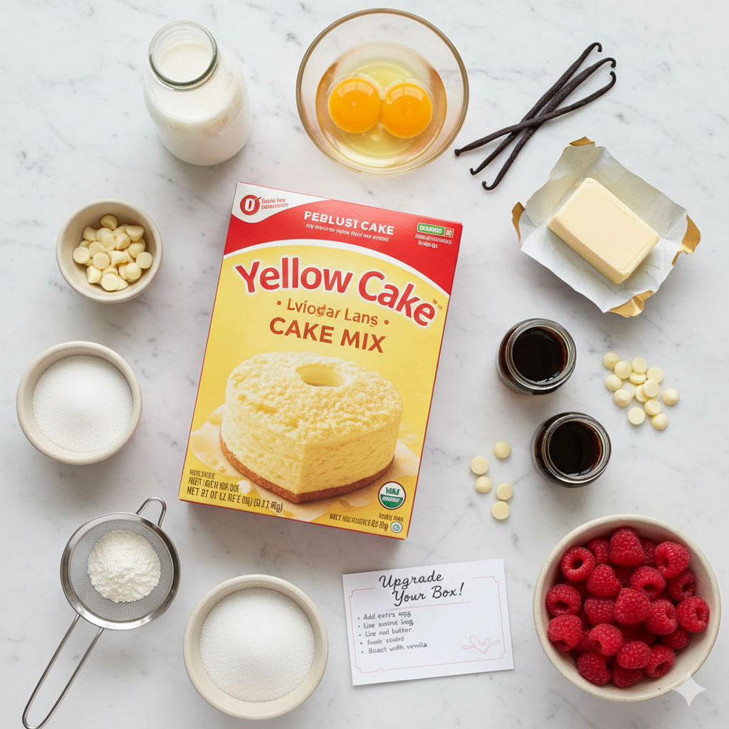 sweet fiesta-upgraded box cake mix ingredients